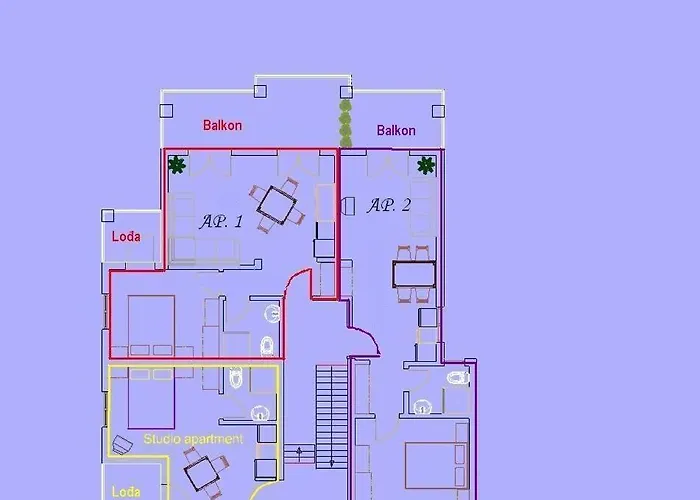 Apartman 3785-1 For 4 Pers In *